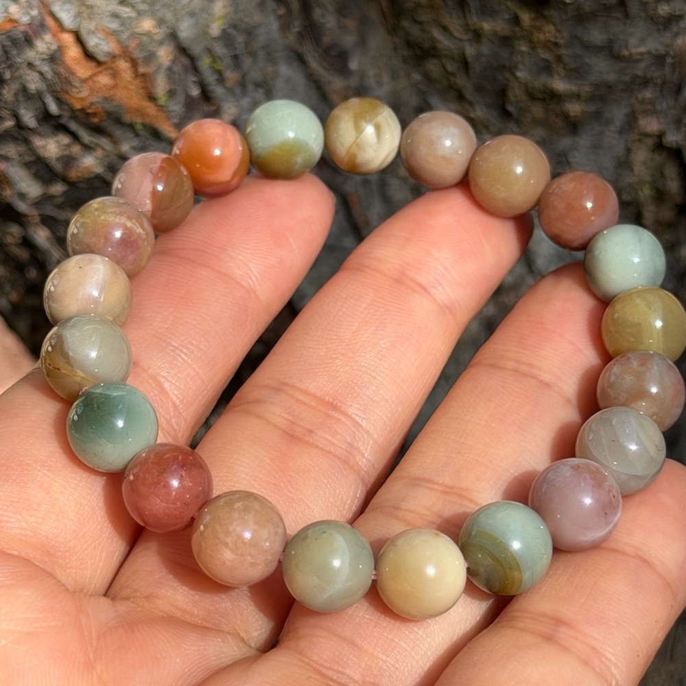 9mm stretchable multicolor dainty Alashan bracelet 0451